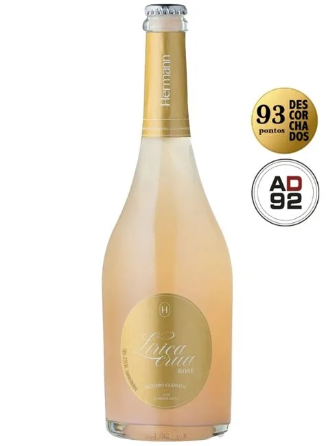 Garrafa de Hermann Lírica Crua Nature Rosé, Vinícola Hermann