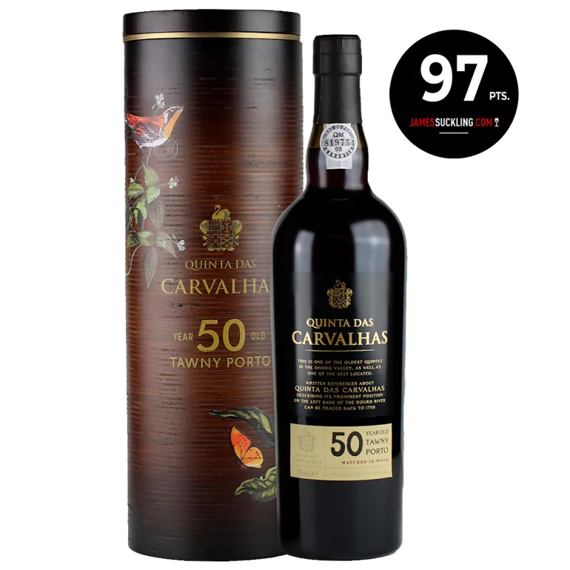 Garrafa de Porto Quinta das Carvalhas Tawny 50 Anos
