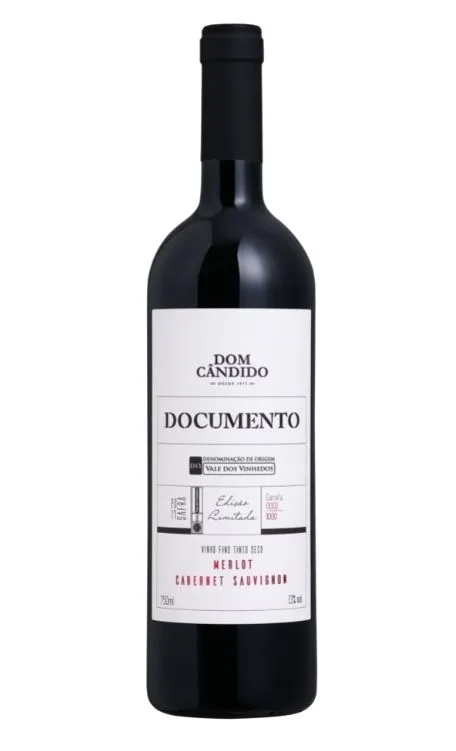 Garrafa de Dom Cândido Documento Merlot