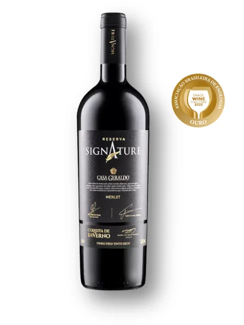 Garrafa de Vinho Tinto Casa Geraldo Signature Reserva Merlot