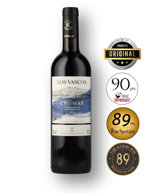 Garrafa de Vinho Tinto Los Vascos Cromas Gran Reserva Carménère